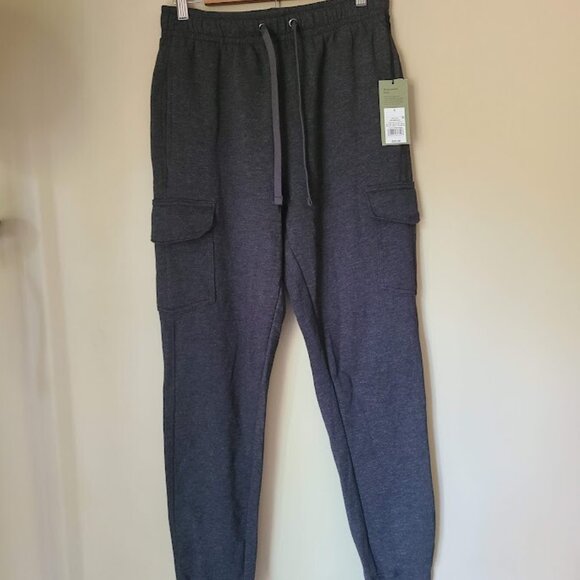 Goodfellow Mens Cargo Sweatpants Joggers Drawstring Pockets Size S , Gray - Picture 1 of 4